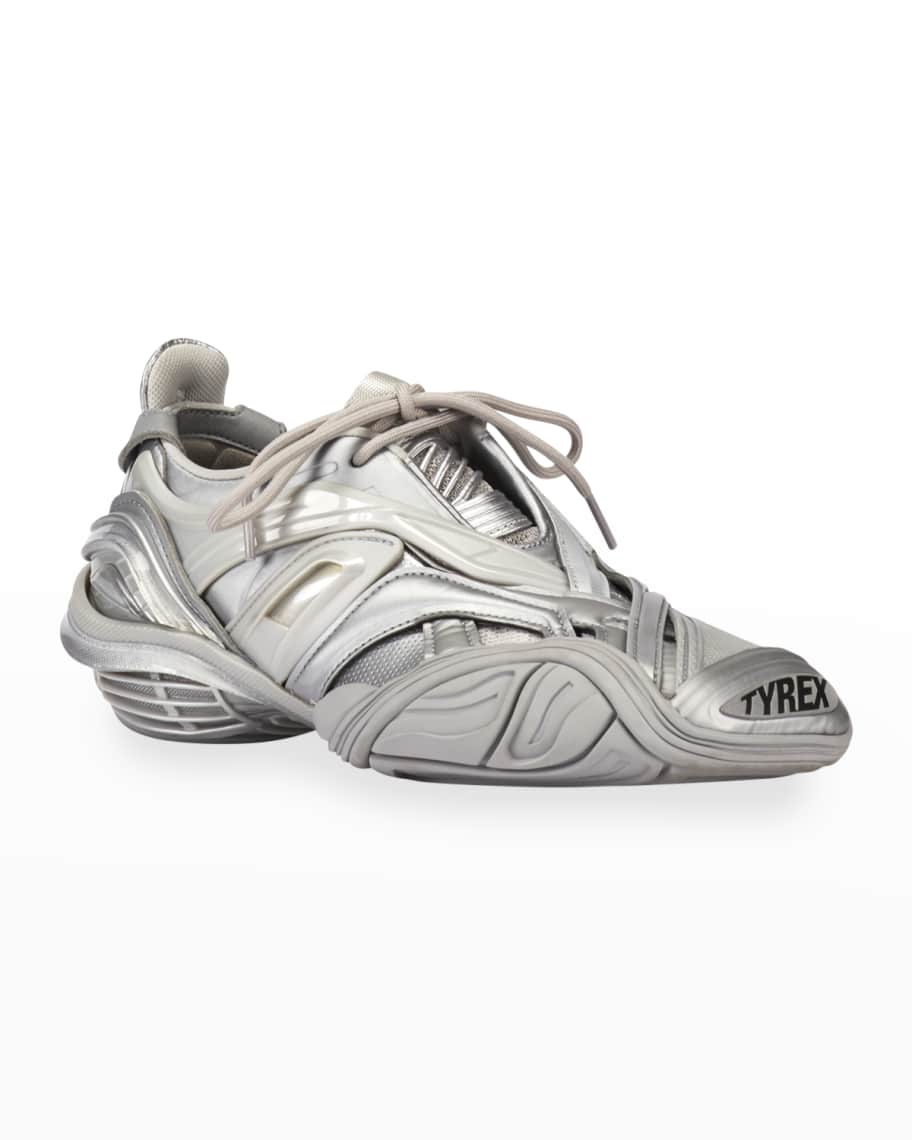 Balenciaga Tyrex Metallic Chunky-Heel Sneakers | Neiman Marcus
