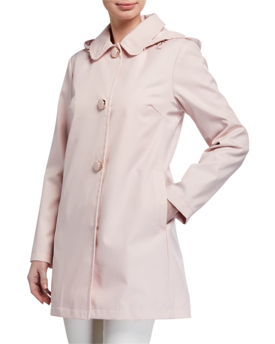 kate spade new york raincoat walker with detachable hood, blush rose |  Neiman Marcus