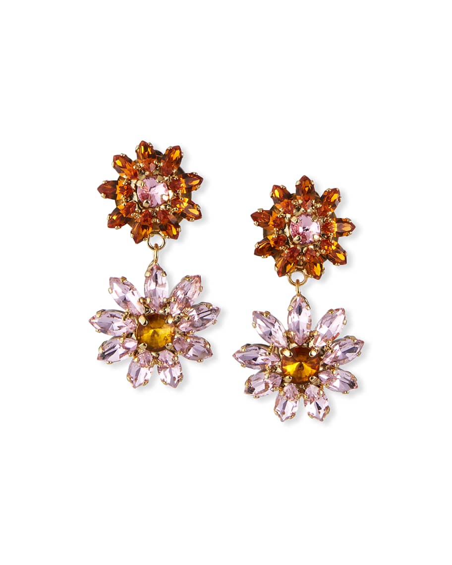 Rosantica Utopia Crystal Floral Earrings | Neiman Marcus