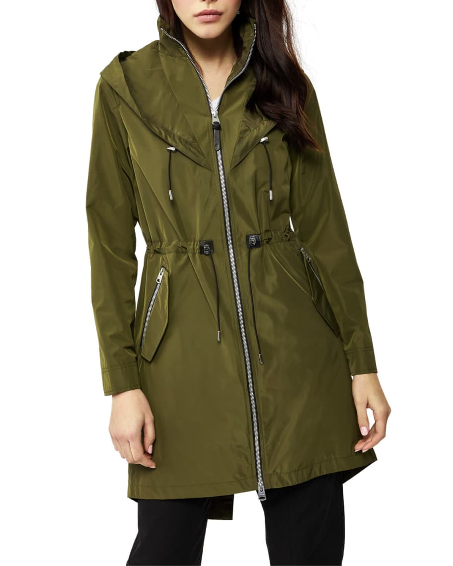 Mackage Franki Hooded Fishtail Parka Rain Jacket | Neiman Marcus