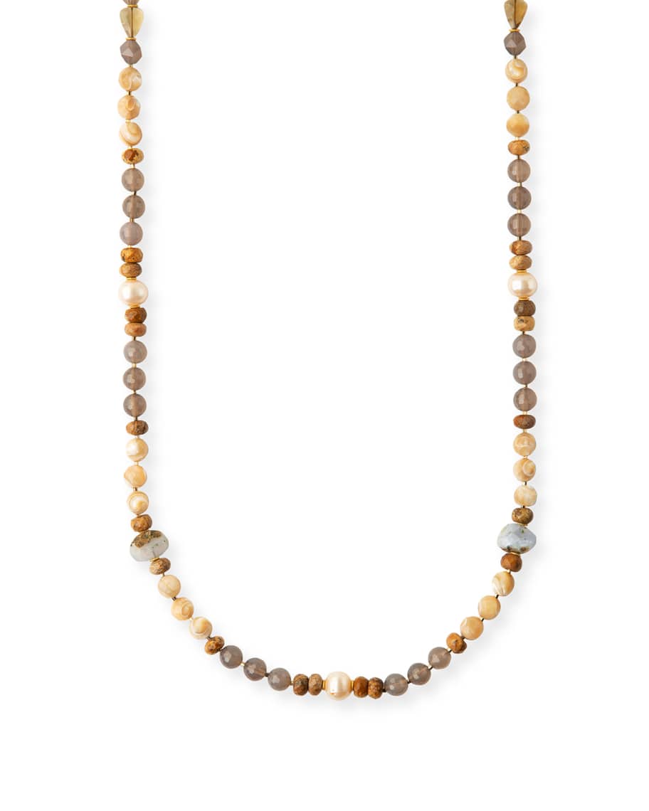Image 2 of 2: Single-Strand Semiprecious Stone Necklace