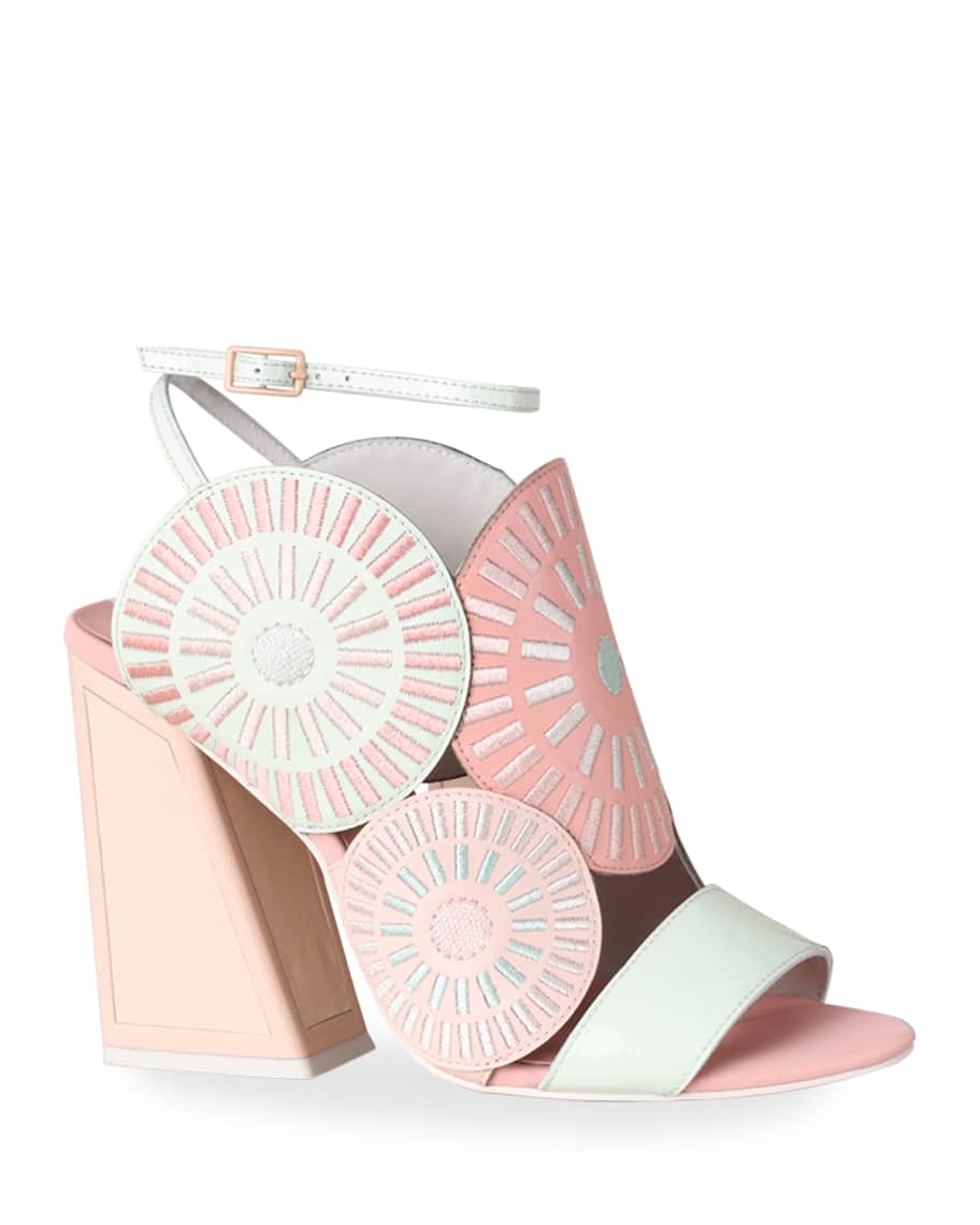 Kat Maconie Frida Architectural Ankle Strap Sandals Neiman Marcus