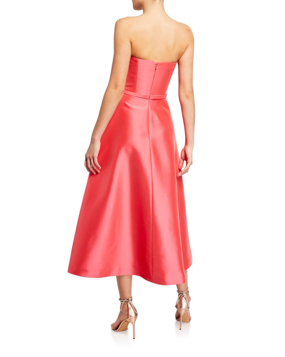 Image 2 of 2: Fold Over Strapless Taffeta Dress