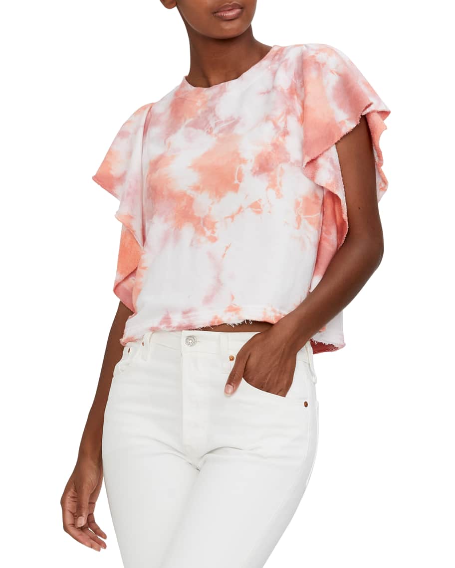 Michael Stars Ariana Flutter Sleeve Sweater Neiman Marcus