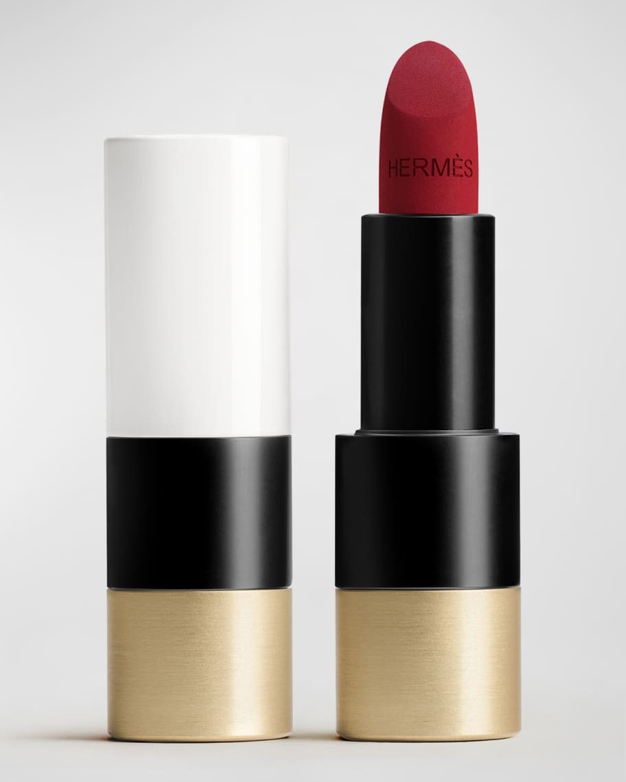 Hermes Rose Velours & Rouge Casaque Rouge Matte Lipsticks Review