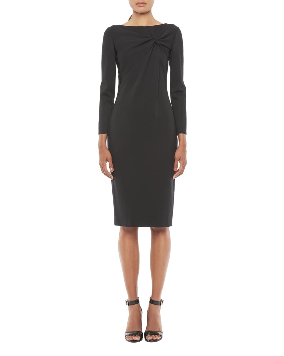 Emporio Armani Milano Jersey Dress with Knot Detail | Neiman Marcus