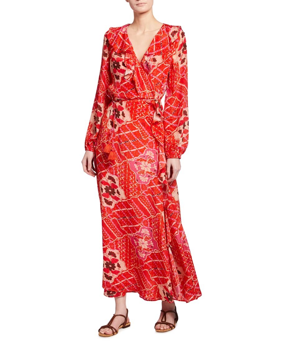 Figue Arabella Printed Jersey Wrap Dress | Neiman Marcus