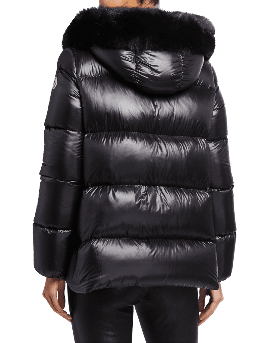 Image 3 of 5: Serifur Fur-Trim Nylon Jacket