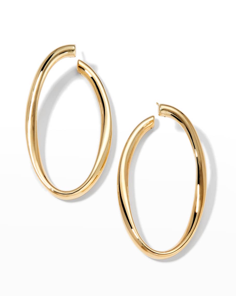 LANA Uptown Thin Graduating Crescent Hoop Earrings | Neiman Marcus