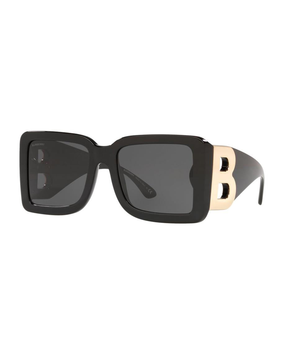 Burberry Chunky Square Acetate Sunglasses w/ B Temples  display picture 1
