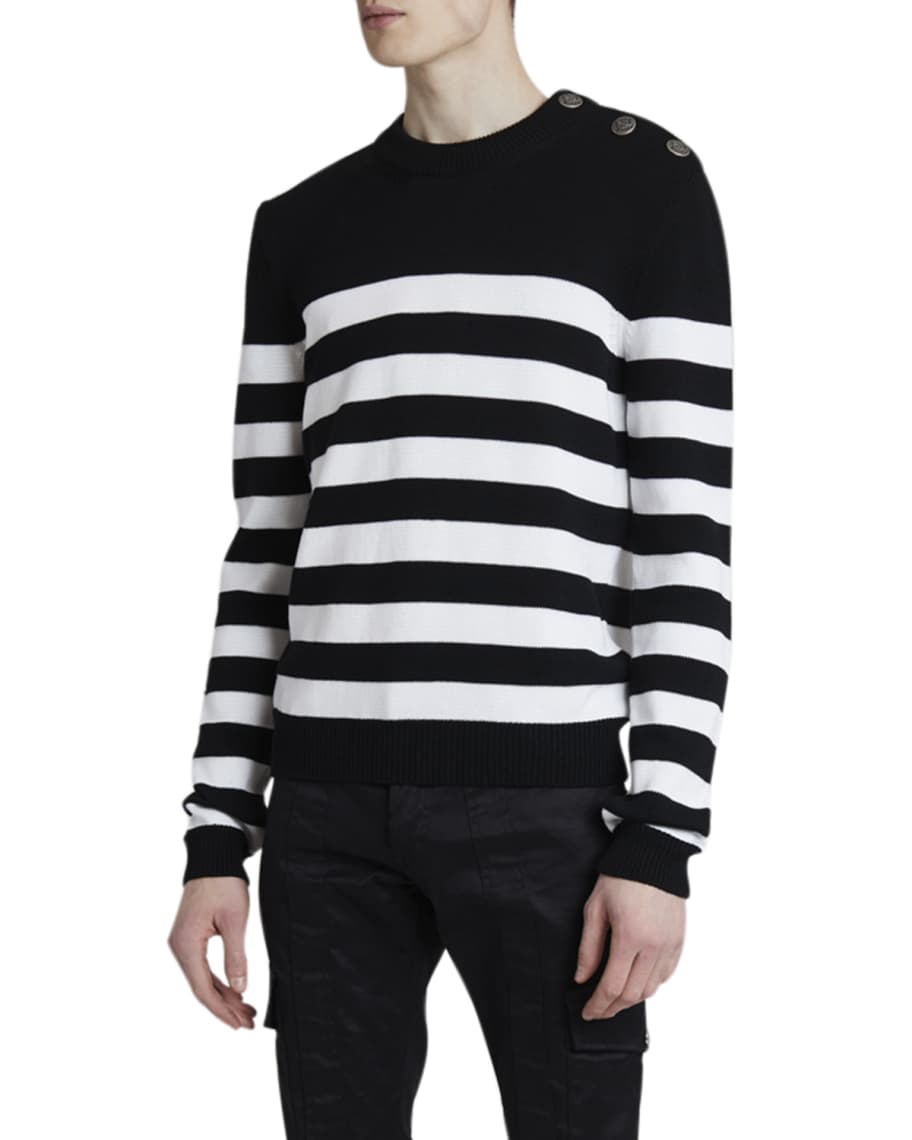 Mens shoulder button sales sweater
