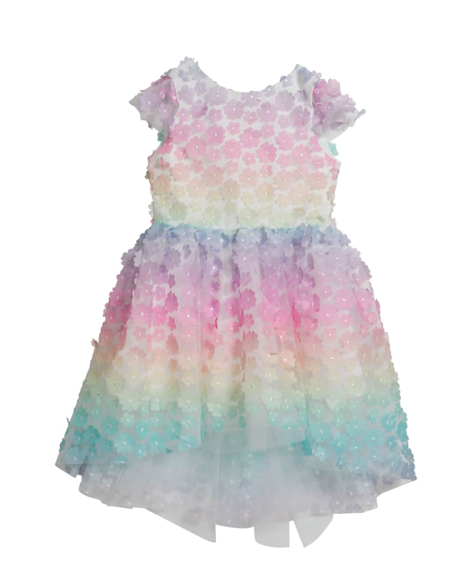 Zoe Girl's Tilly 3D Rainbow Flower High-Low Dress, Size 4-6X | Neiman ...