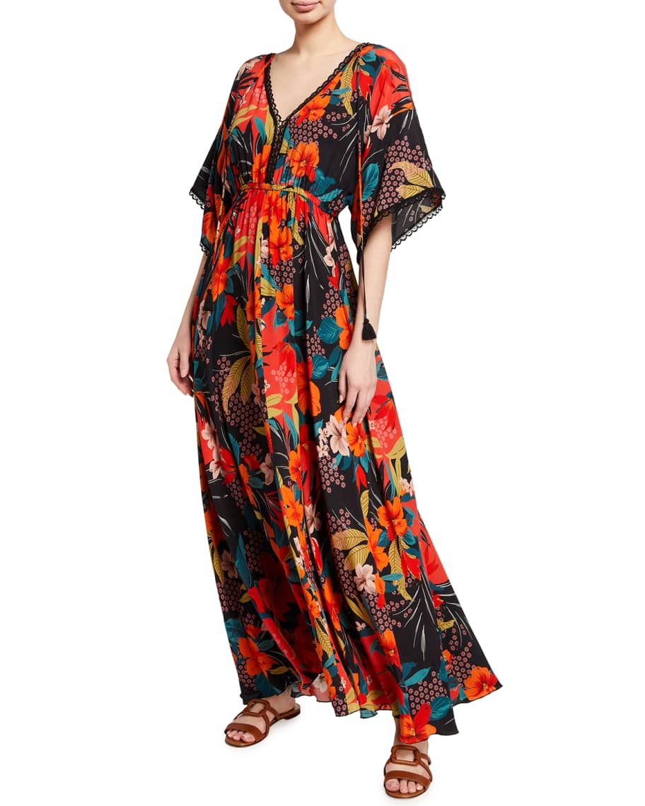 Johnny Was Kat Floral Print Maxi Dress | Neiman Marcus