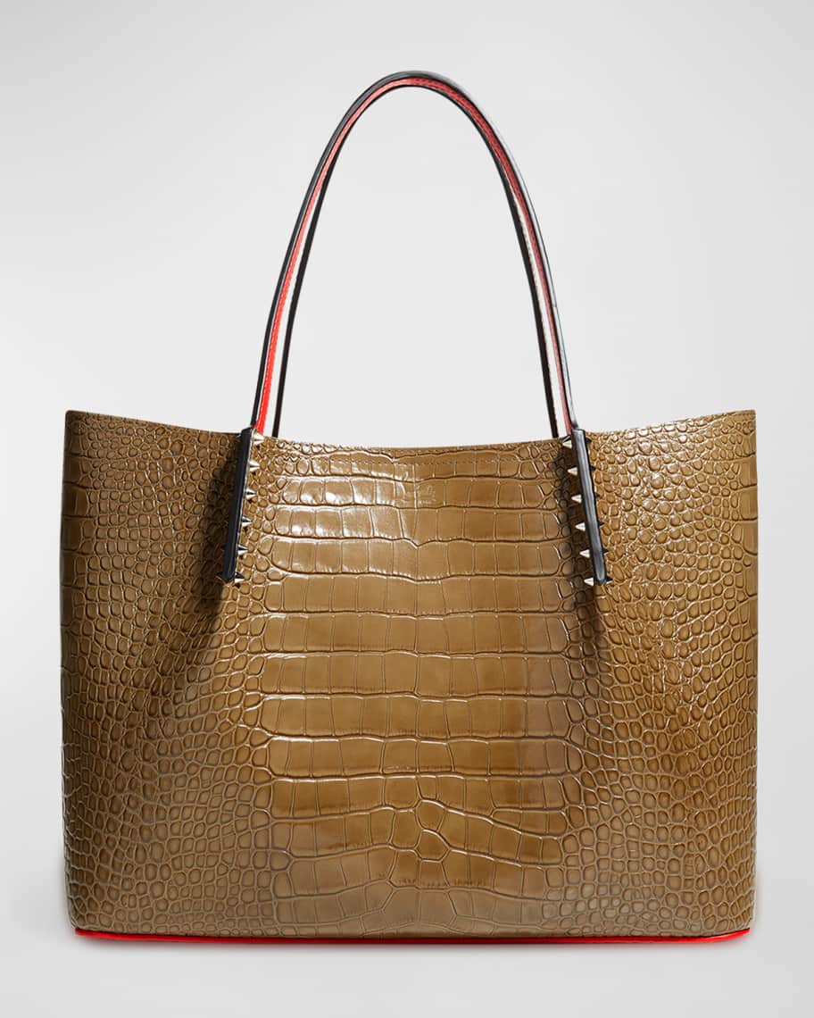Christian Louboutin Cabarock Large in Croc Embossed Leather | Neiman Marcus
