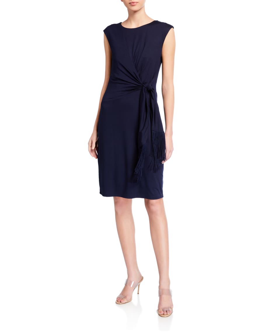Trina Turk Phase Side-Drape Jersey Dress | Neiman Marcus