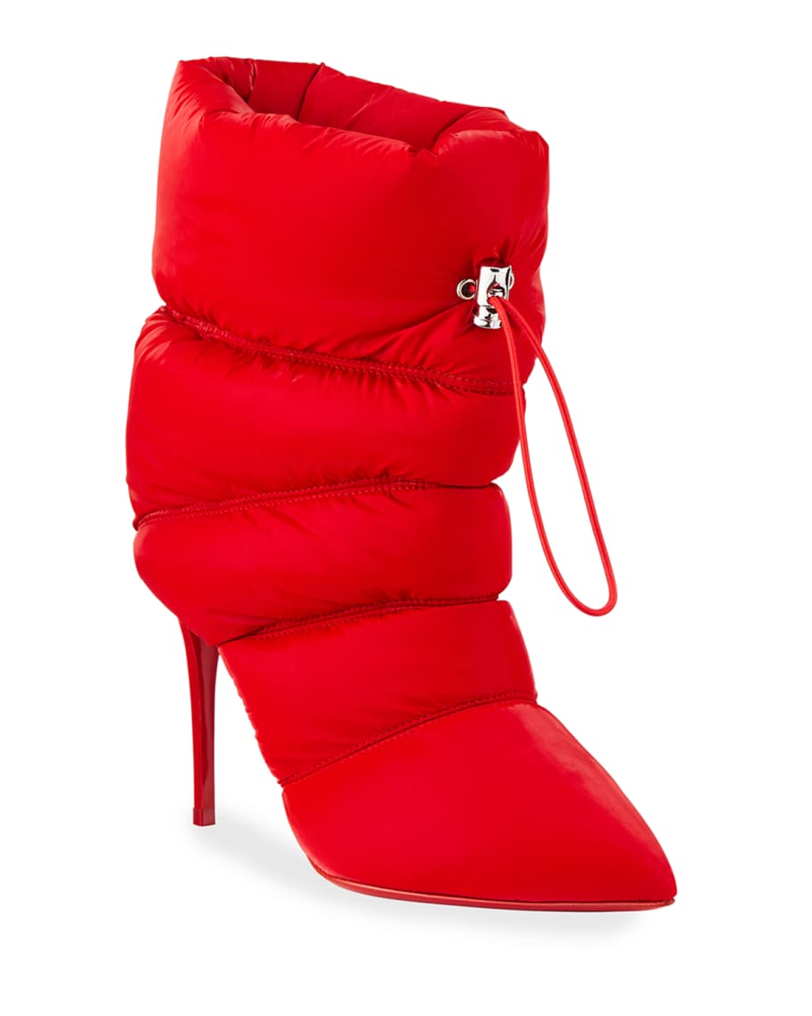 Christian Louboutin Libellibooty Mesh Red Sole Stiletto Booties