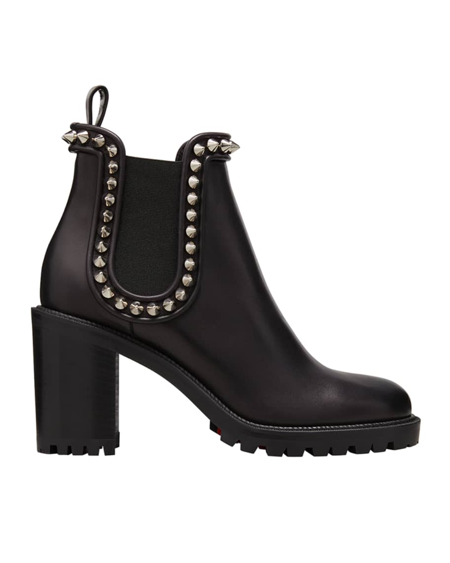 Christian Louboutin Capahutta 70mm Spiked Leather Ankle Booties