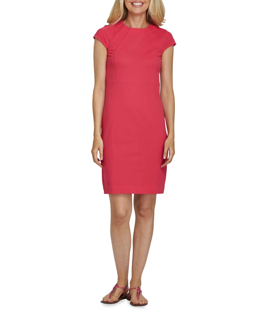Petite Cap Sleeve Casual Dress