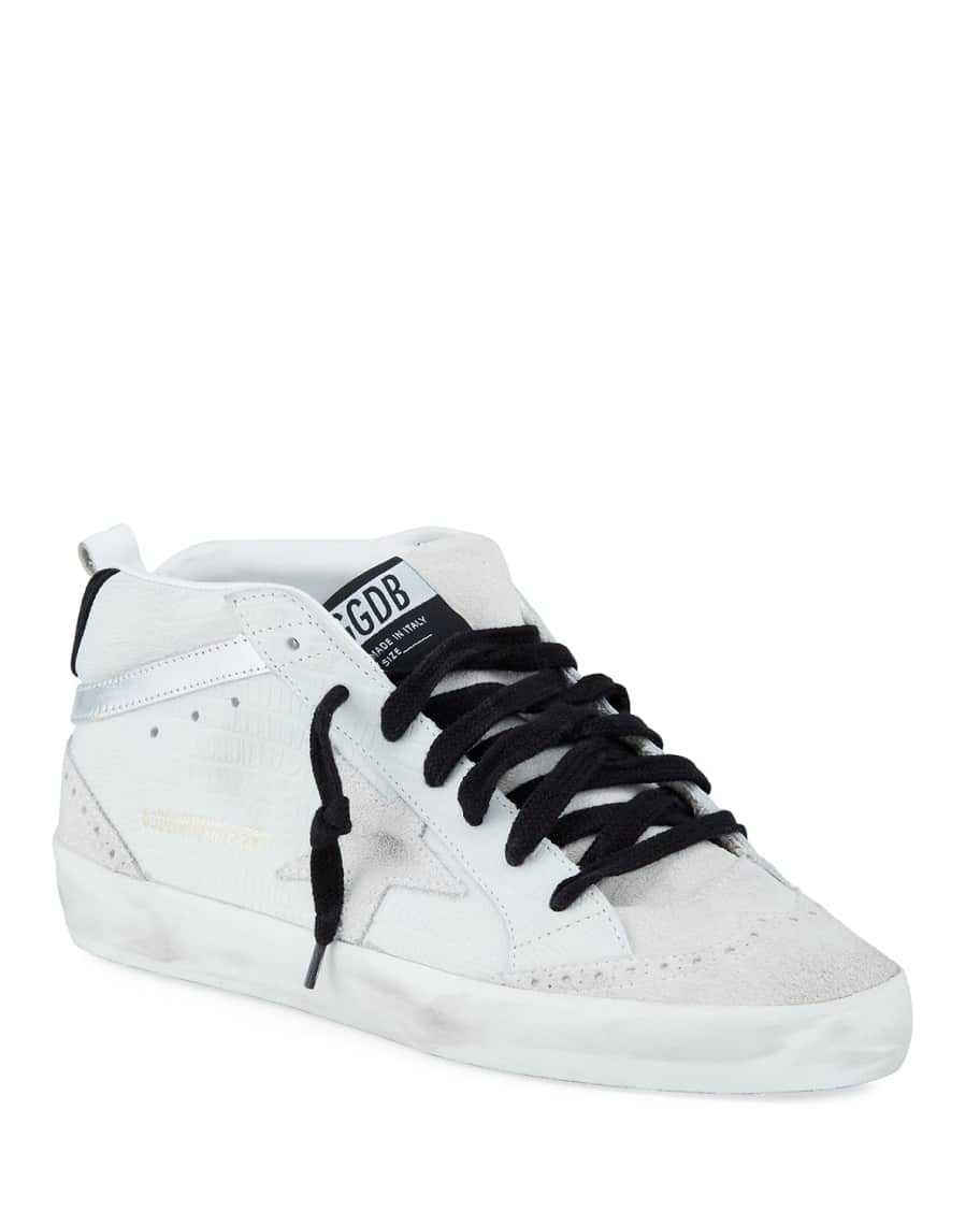 Golden Goose Midstar Croco High-Top Court Sneakers | Neiman Marcus