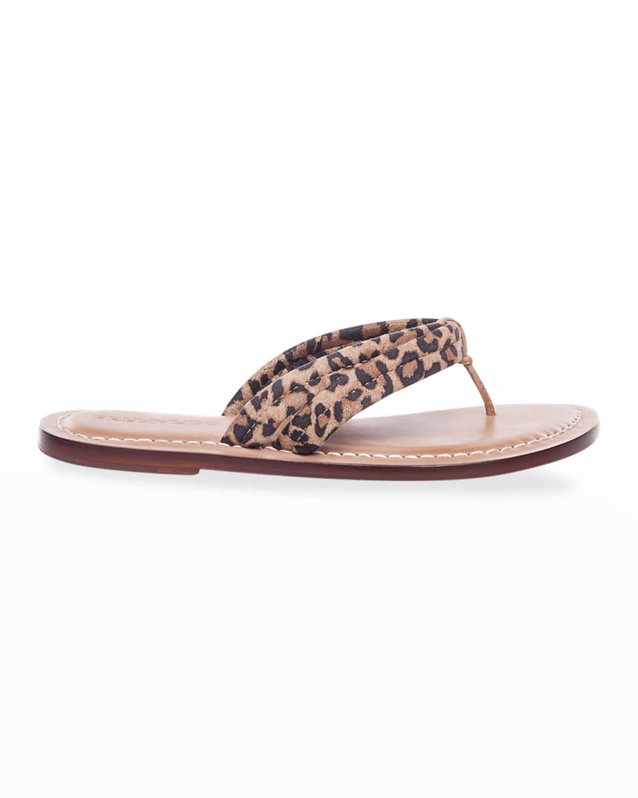 Bernardo Miami Cheetah Thong Sandals | Neiman Marcus