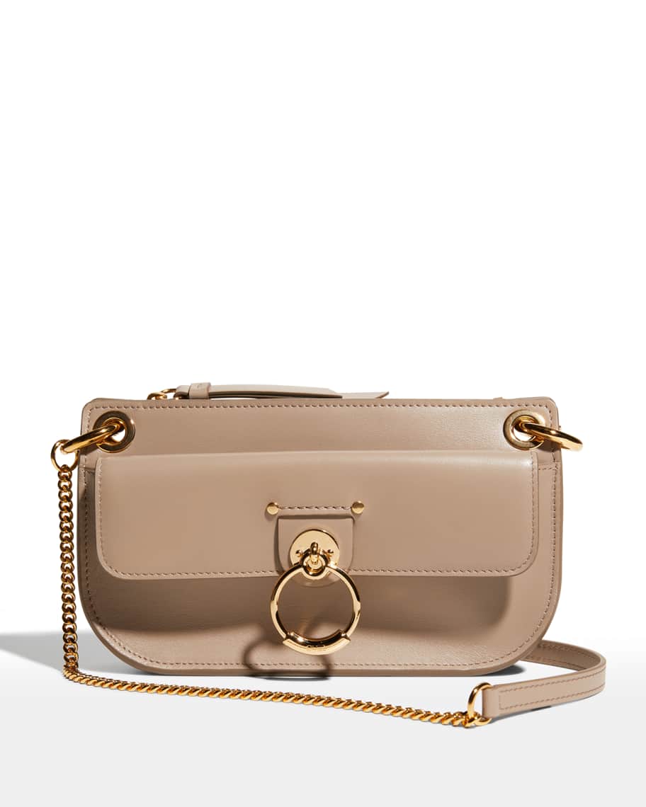 Shop Chloé Mini Tess Leather Crossbody Bag