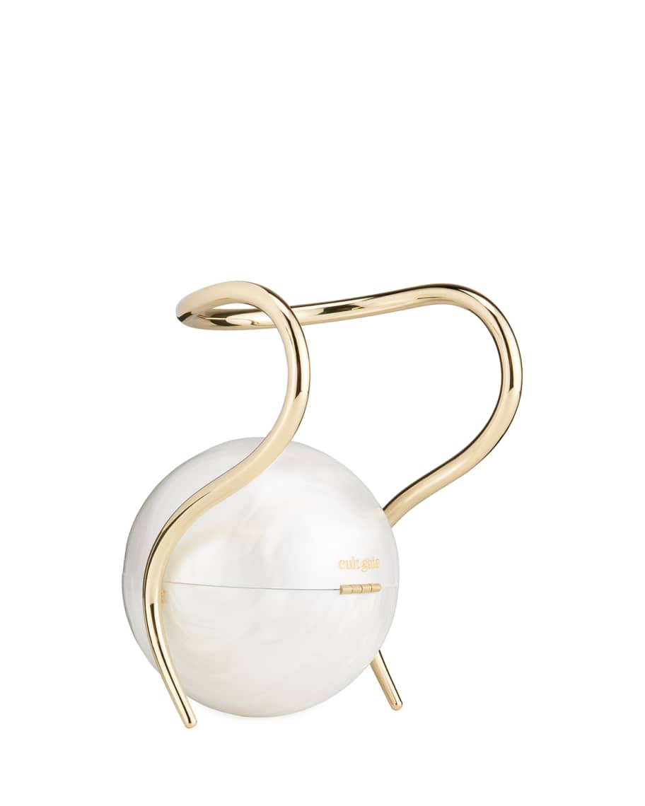 Cult Gaia Pearl Acrylic Metal Top-Handle Bag | Neiman Marcus