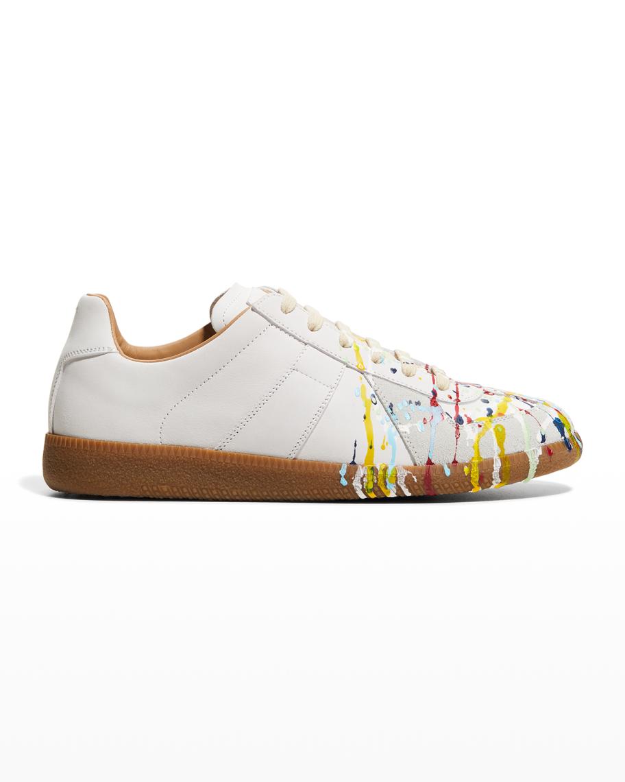 Maison Margiela Replica Paint-Splatter Sneakers | Neiman Marcus