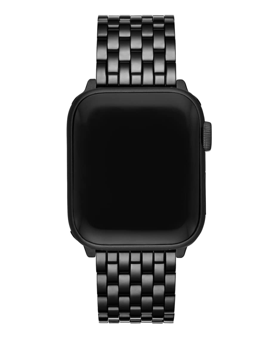 MICHELE 38mm 7 Link Stainless Steel Bracelet for Apple Watch Black Neiman Marcus
