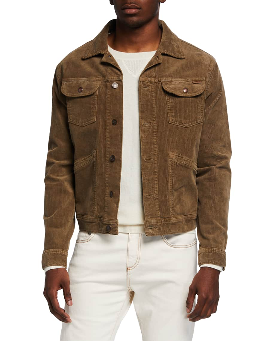 TOM FORD Men's Stretch-Corduroy New Iconic Jacket | Neiman Marcus