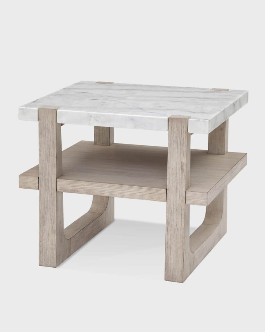 Nantucket Marble Top End Table Neiman Marcus