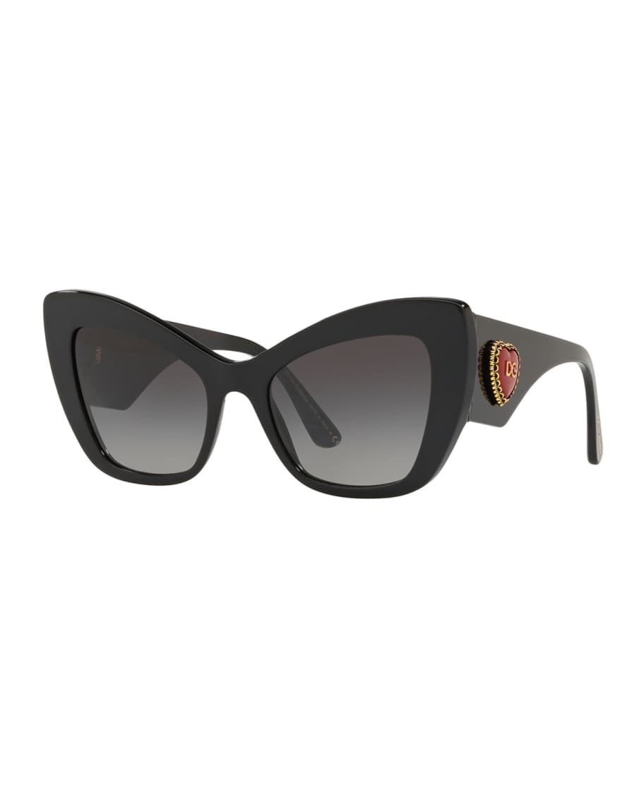 Minerva Square Cat Eye Sunglasses MATTE BLACK