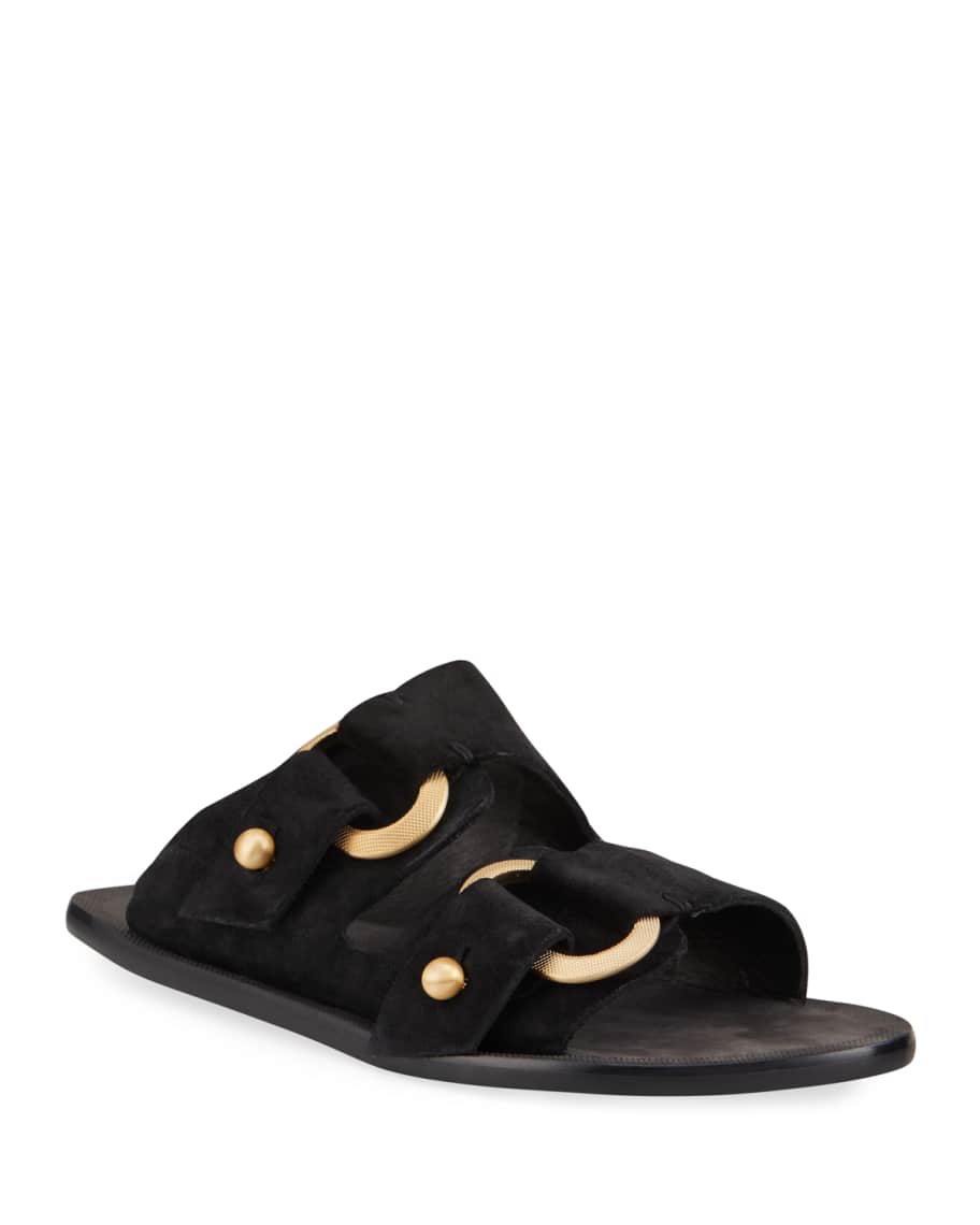 Rag Bone Avost Flat Suede Slide Sandals Neiman Marcus