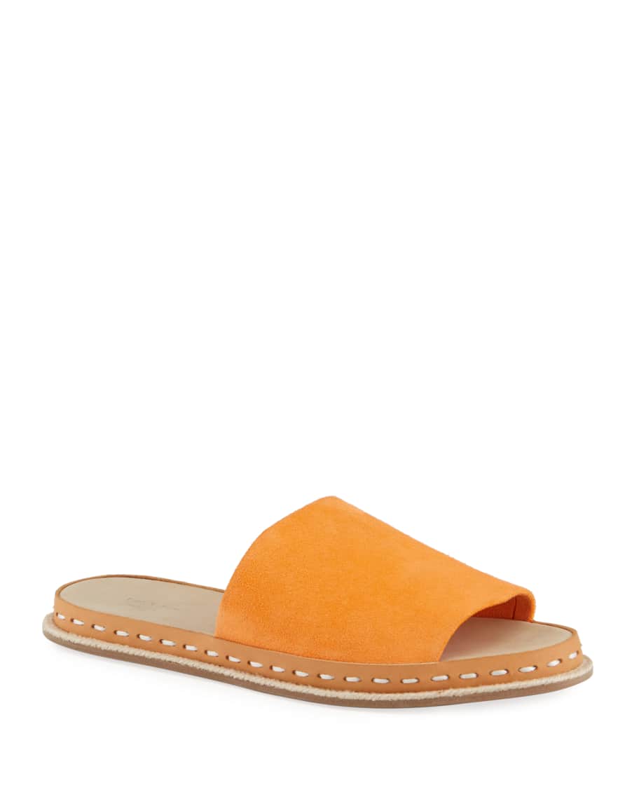 Rag Bone Cairo Flat Suede Slide Sandals Neiman Marcus