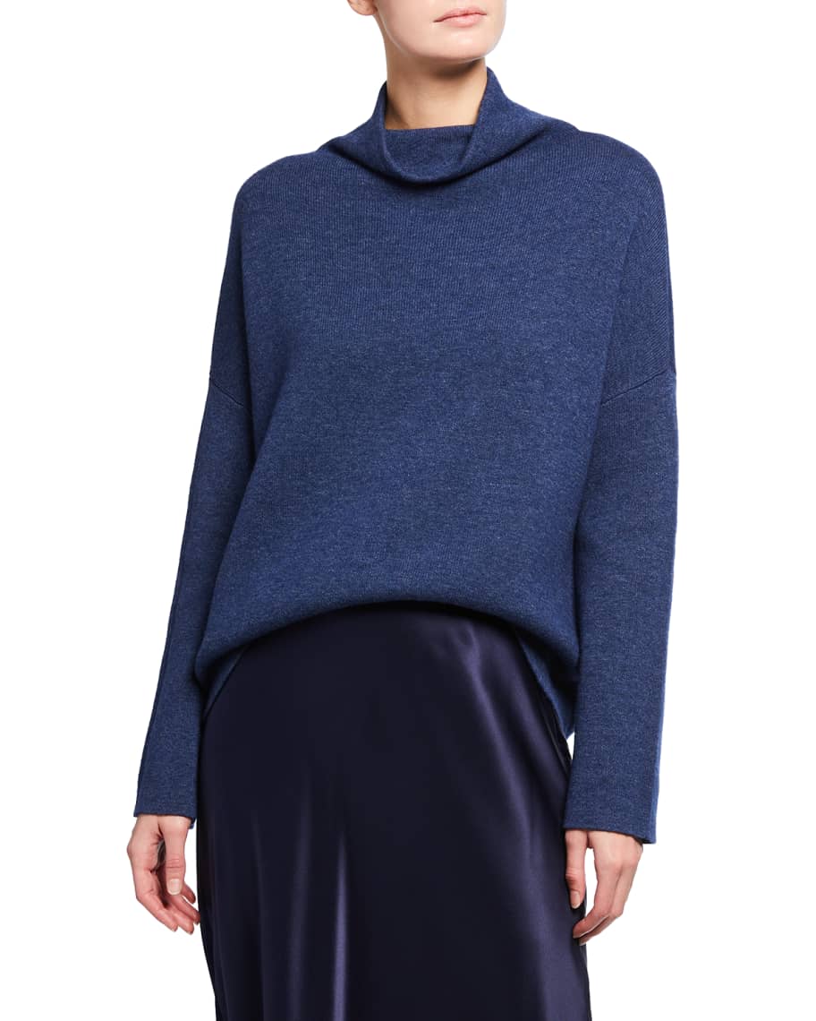 Vince Funnel Neck Wool Blend Sweater Neiman Marcus