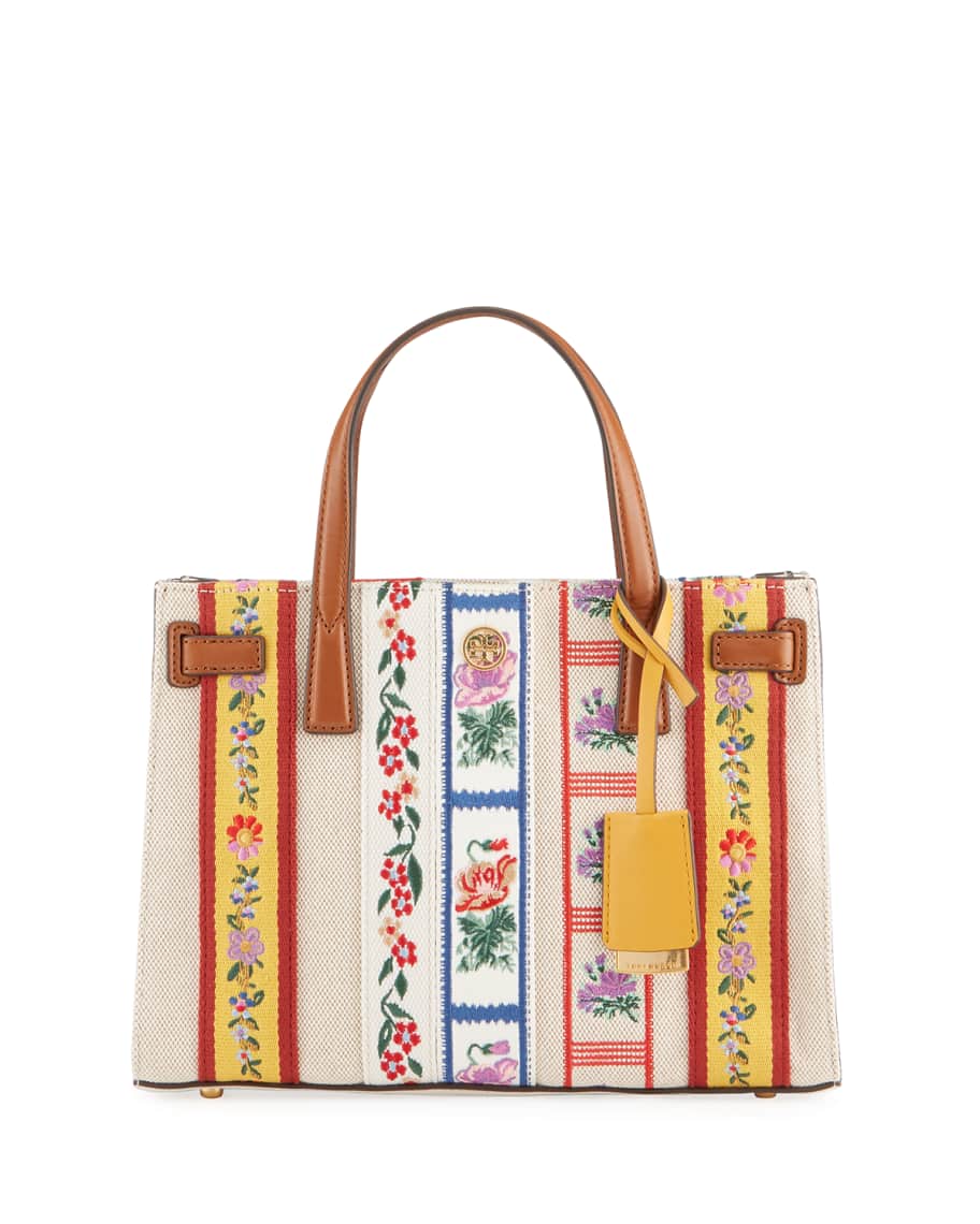 Tory Burch Walker Small Webbing Triple-Compartment Tote Bag | Neiman Marcus
