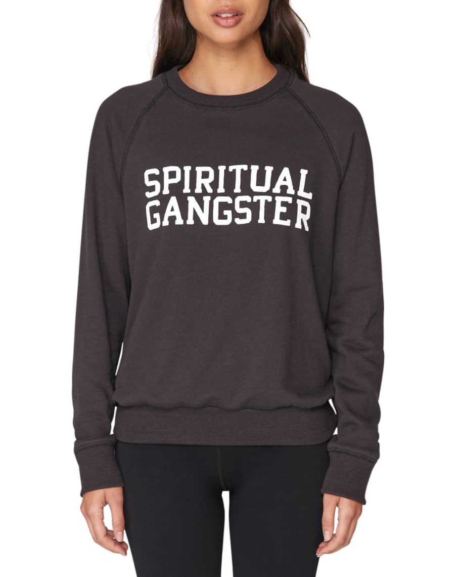 Spiritual Gangster Varsity Old School Sweatshirt | Neiman Marcus