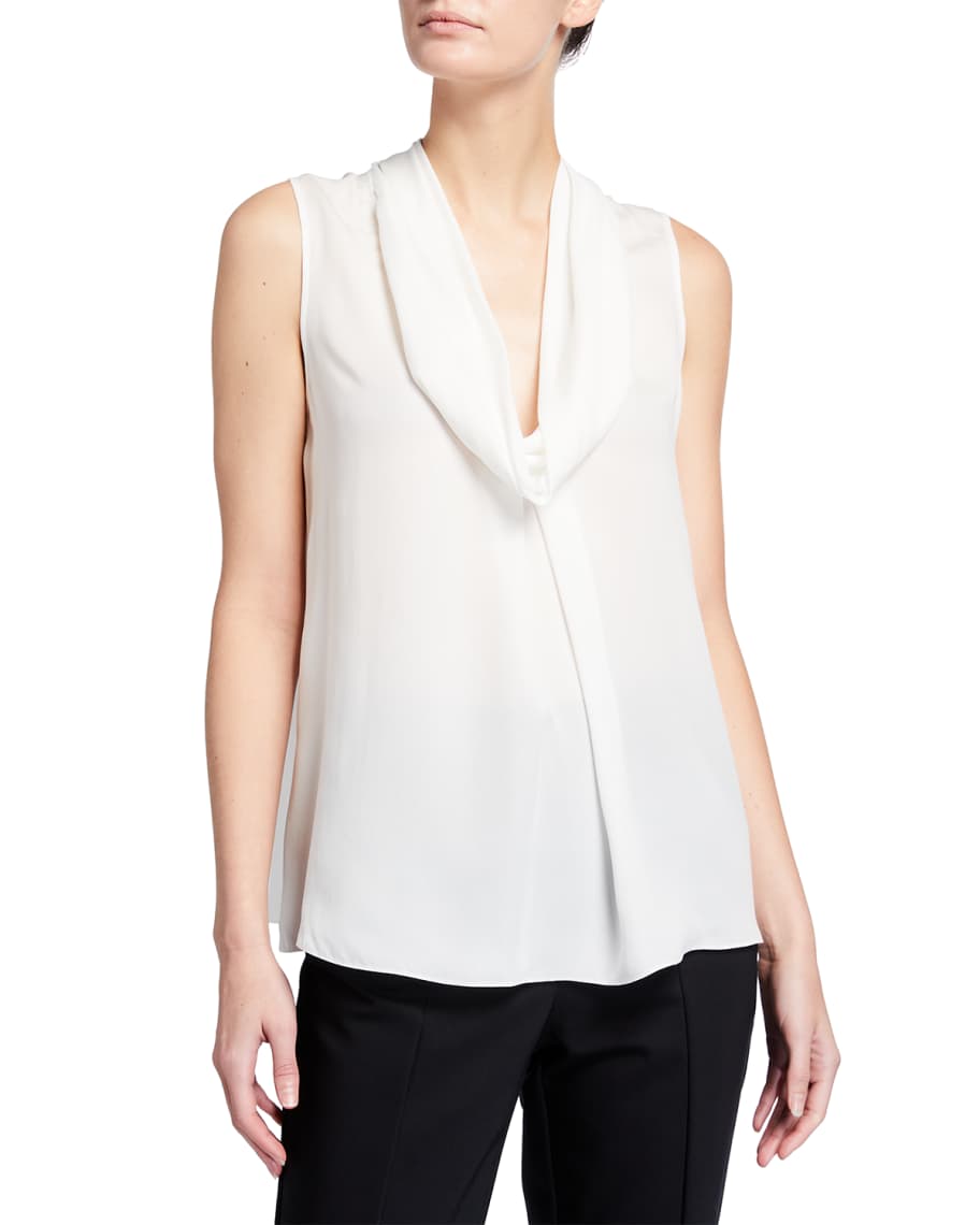 Louis Vuitton Sleeveless Zip-Front Dress Off-White Silk Mohair
