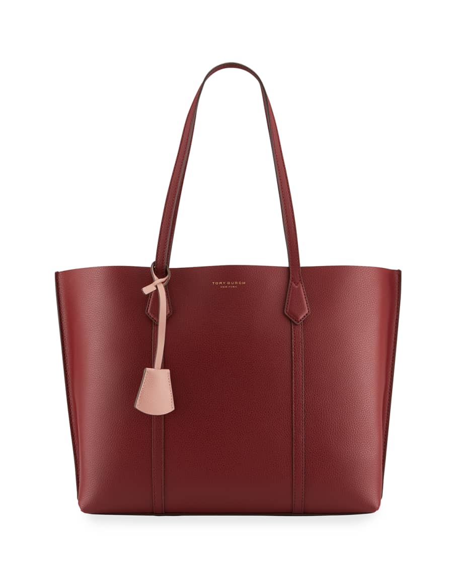 Tory Burch Perry Triple-Compartment Leather Tote Bag | Neiman Marcus