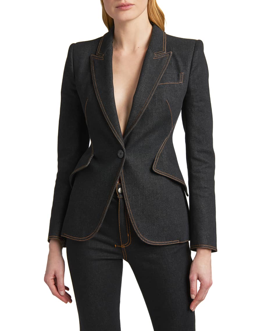Alexander mcqueen denim jacket store