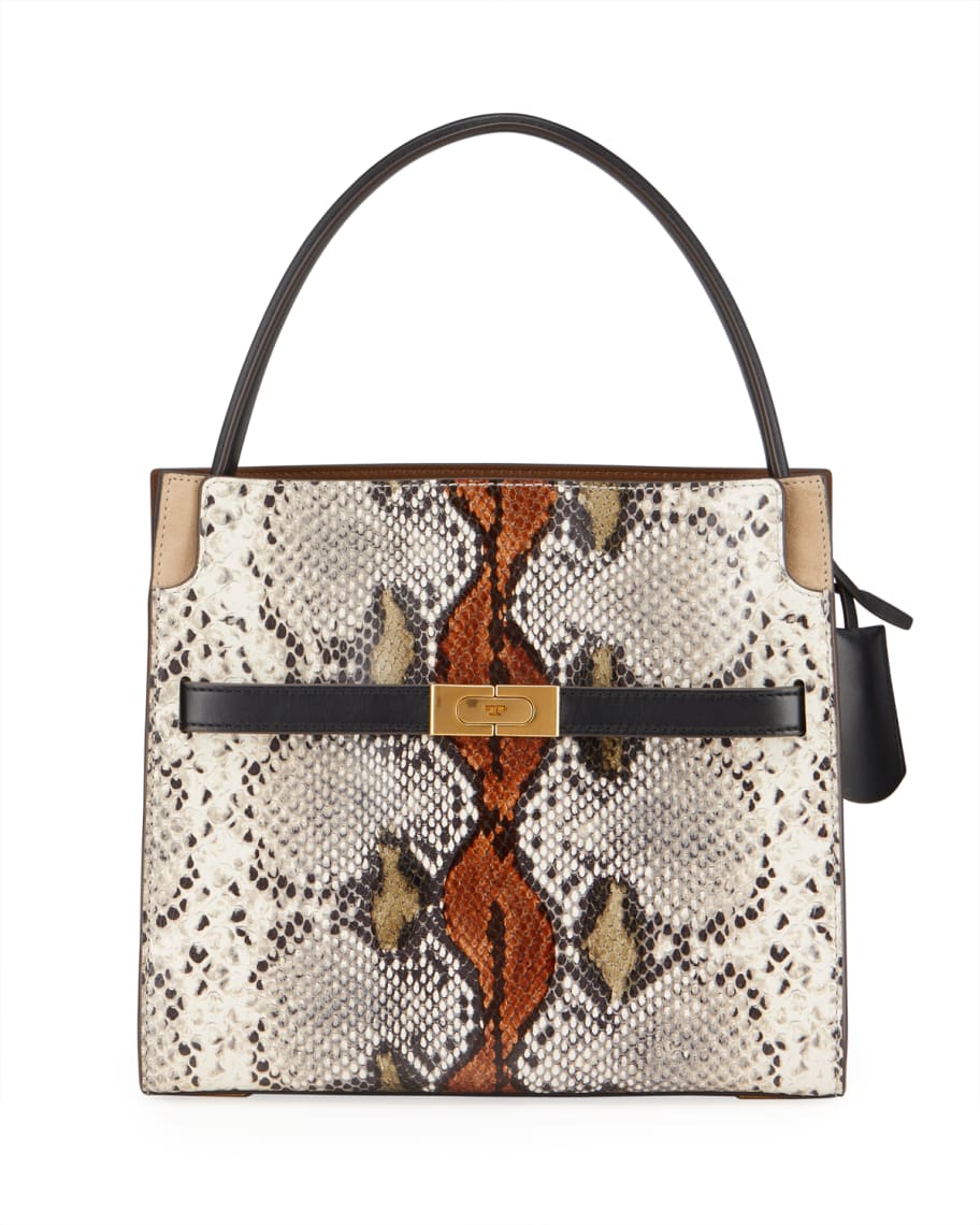 Tory Burch Lee Radziwill Exotic Small Double Bag