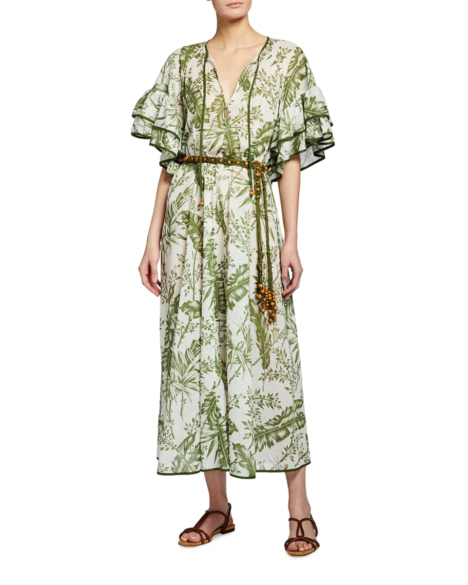 Empire Flutter Sleeve Coverup Dress