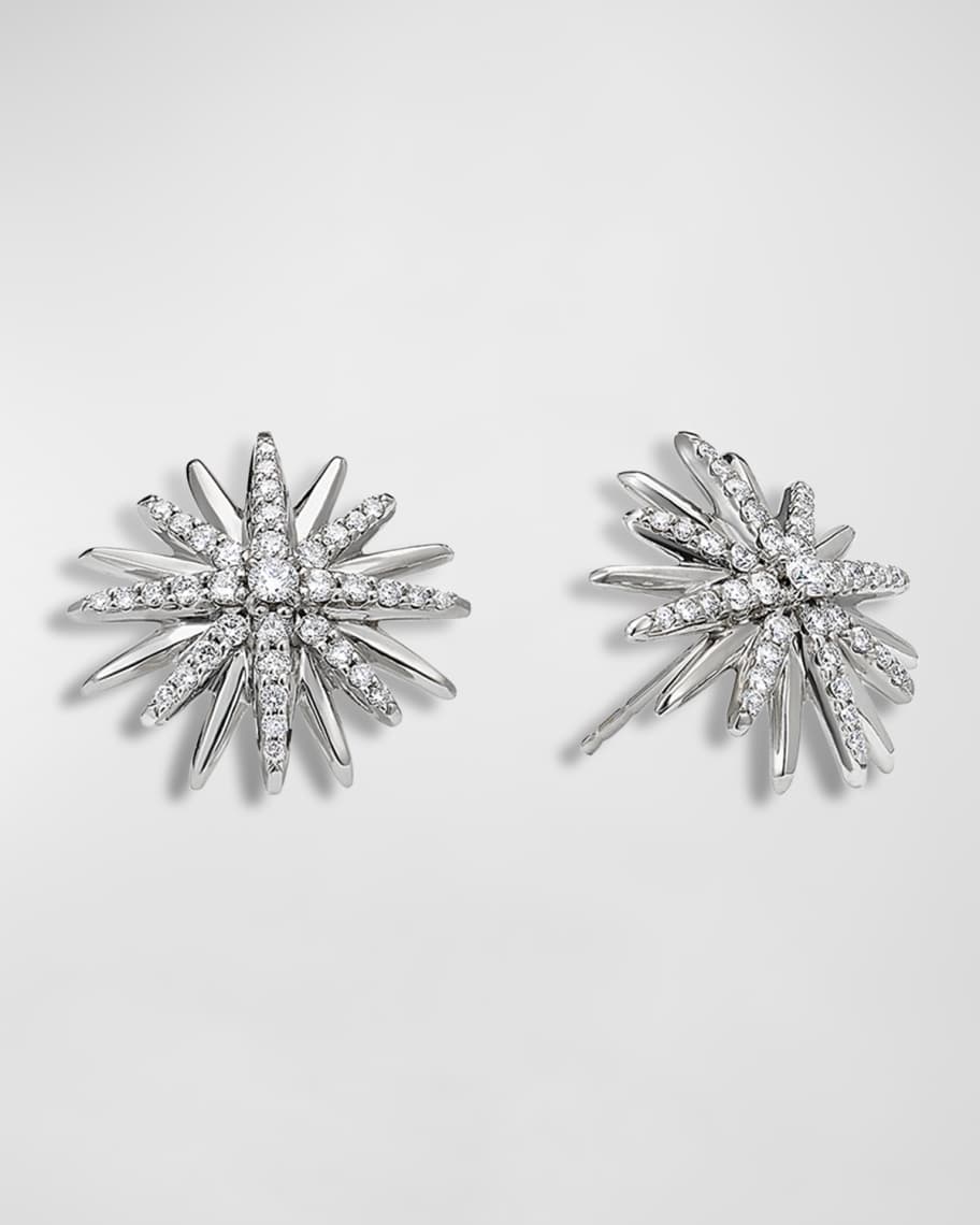 David Yurman Starburst Stud Earrings with Pave Diamonds