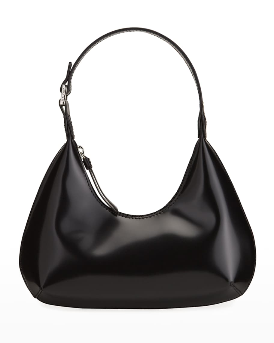 BY FAR Amber Baby Semi-Patent Leather Shoulder Bag | Neiman Marcus