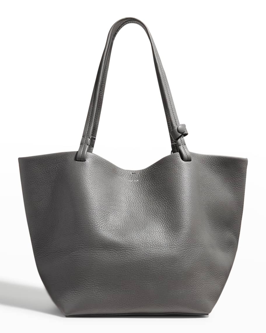 The Row The Row Park Tote Plain Leather Logo Totes ( W1314L129IVPD,  W1314L129BLPL)