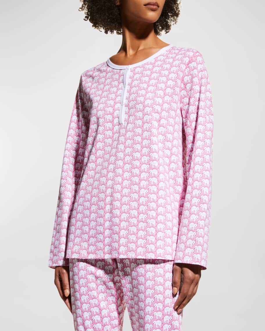 Roller Rabbit Hathi Animal Print Pajama Set | Neiman Marcus
