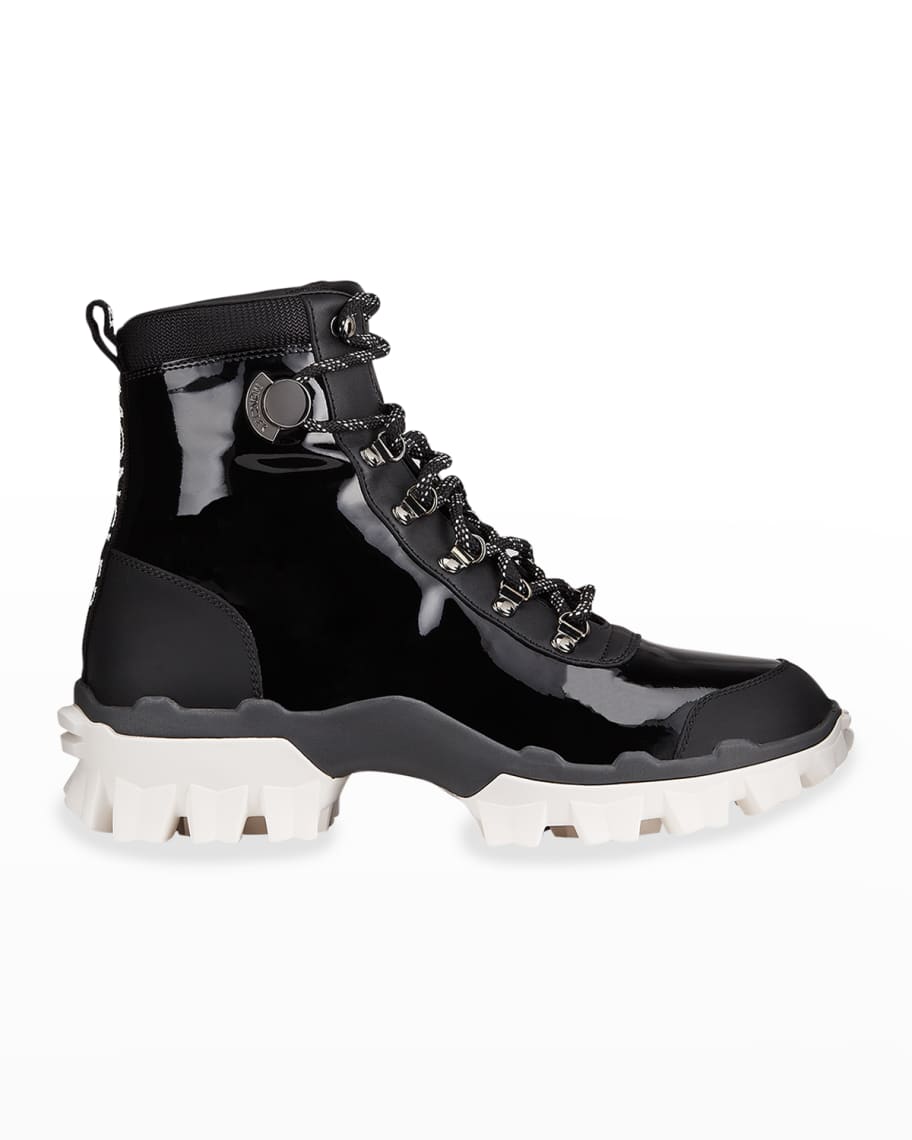 Moncler Helis Leather Lace-Up Hiking Boots | Neiman Marcus