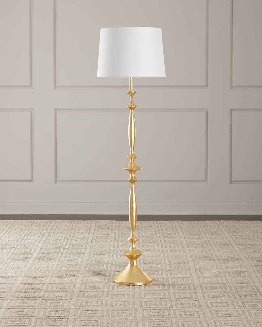 Gold Leaf Spindle Floor Lamp | Neiman Marcus