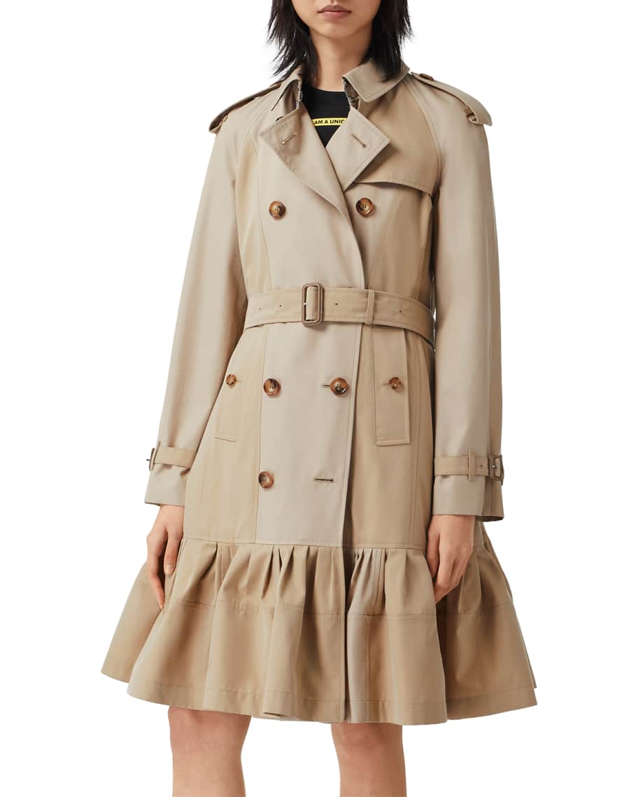 Burberry ruffle trench coat sale