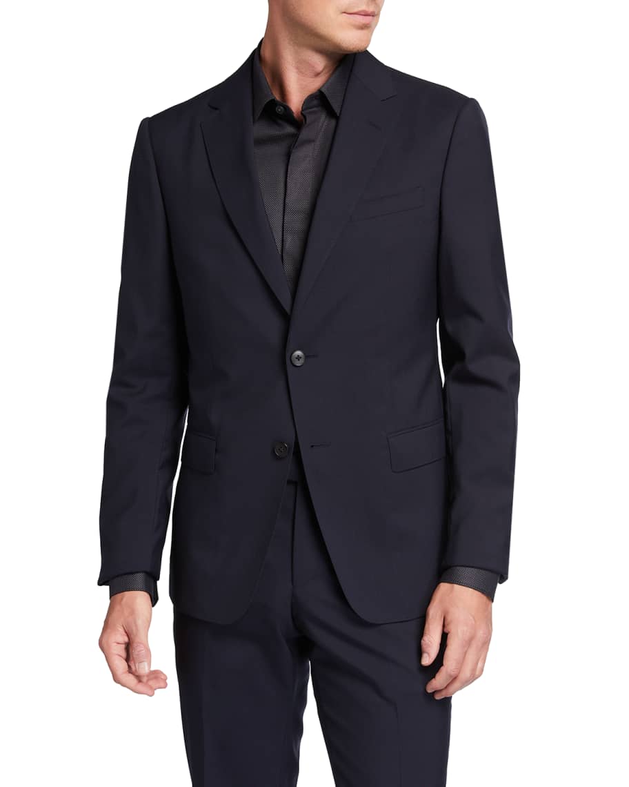 Z Zegna Men's Two-Piece Solid Wool Travel Suit | Neiman Marcus
