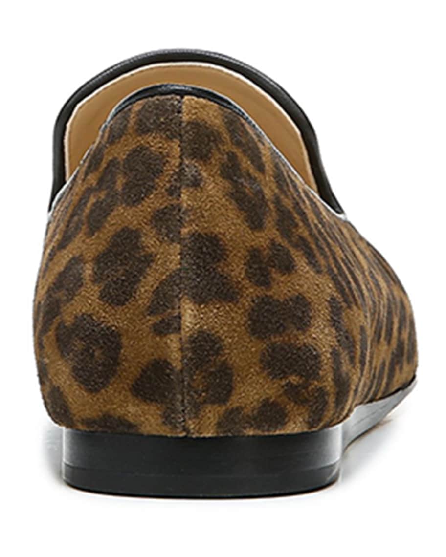 Veronica Beard Griffin Leopard Print Suede Loafers Neiman Marcus